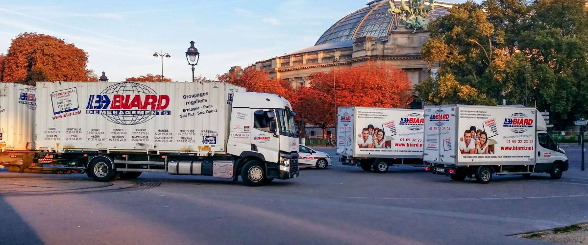 Camions et conteneur Biard Déménagements